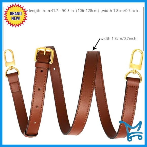 Adjustable Leather Crossbody Strap Replacement for Handbags Shoulder Bags - Picture 6 of 6